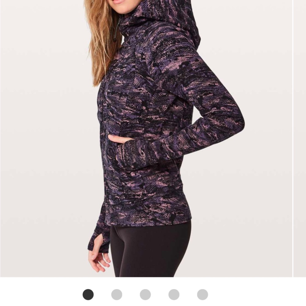 Rare Lululemon Scuba Hoodie IV, Rip Wave Purple Thunder Black, size 8 - Picture 6 of 9